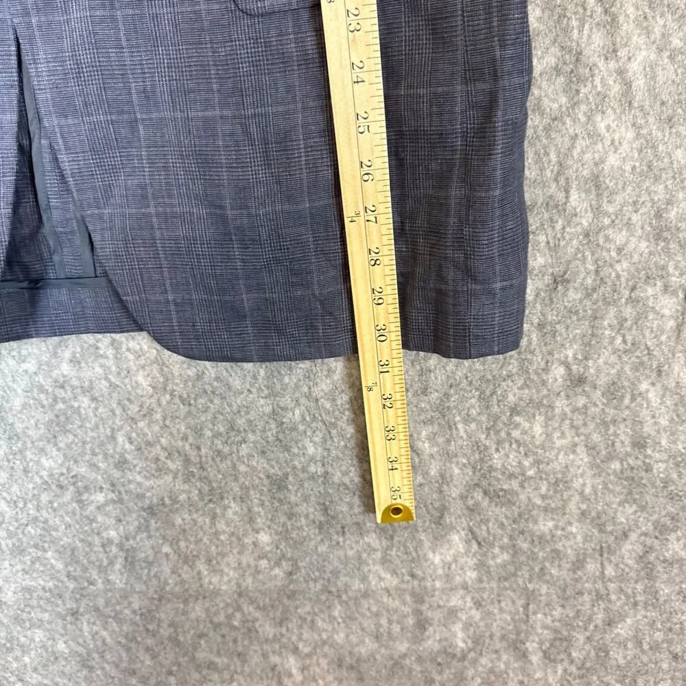 Tasso Elba Blazer Jacket Mens Blue Linen Sport Coat Summer Wedding Unstructured
